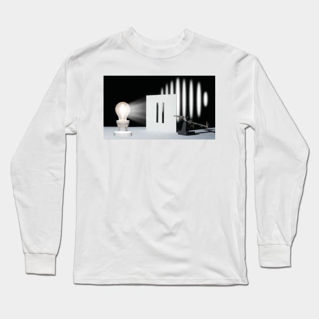 Double-slit experiment (C024/6098) Long Sleeve T-Shirt by SciencePhoto